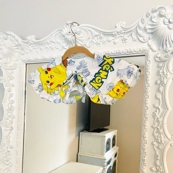 SALE New York Couture Reworked VINTAGE Pokemon Pikachu Handmade Collar - Picture 3 of 7